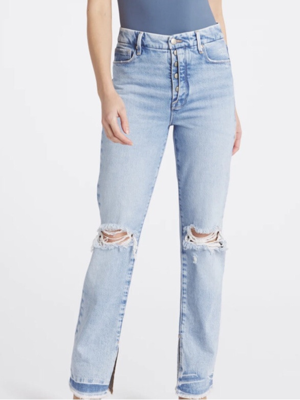 Good American Good Boy Curvy Jeans | Size 6 | Vintage Wash | Flat Tummy Tech